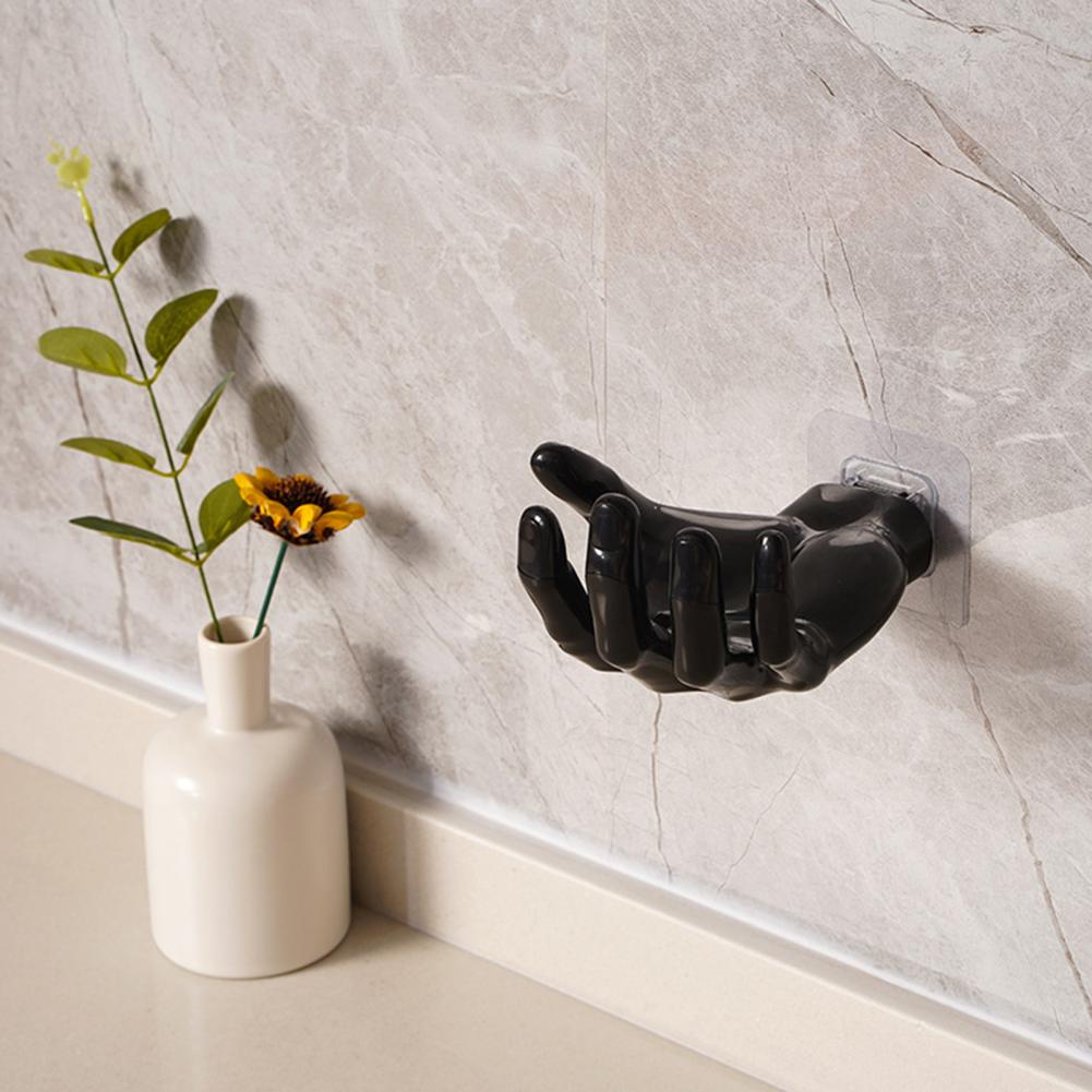 Glossy Polyresin Wall Hook with Solid Pattern