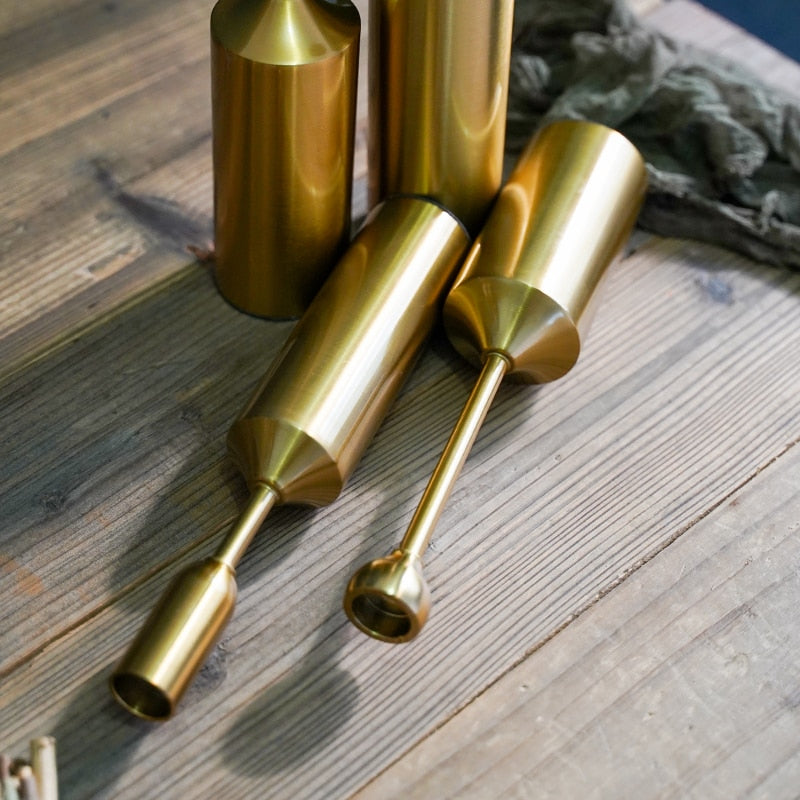 Gold Metal Candle Holder Set of 2 for Elegant Table and Home Decor