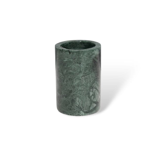 Green Marble Bathroom Set with Gold Soap Dispenser, Tumbler and Tray