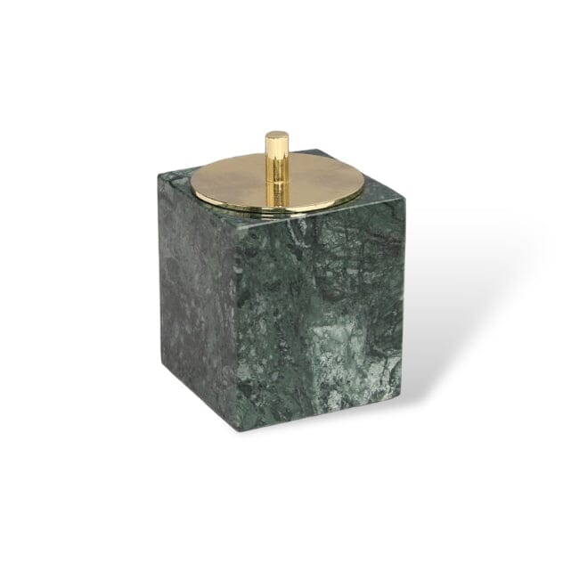 Green Marble Bathroom Set with Gold Soap Dispenser, Tumbler and Tray