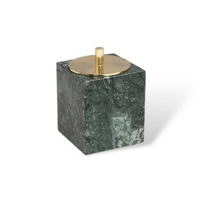 Green Marble Bathroom Set with Gold Soap Dispenser, Tumbler and Tray