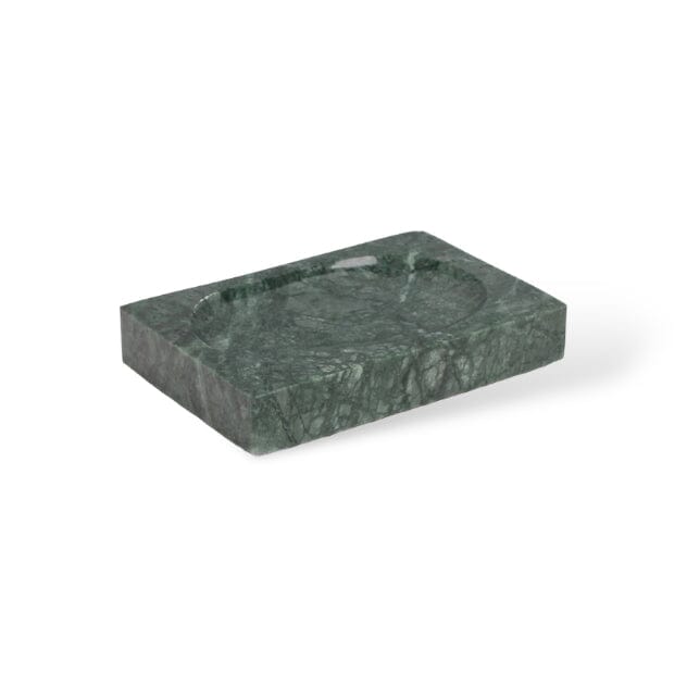 Green Marble Bathroom Set with Gold Soap Dispenser, Tumbler and Tray