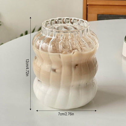 Hand-Blown Borosilicate Glass Set with Bubble Pattern for Hot and Cold Drinks