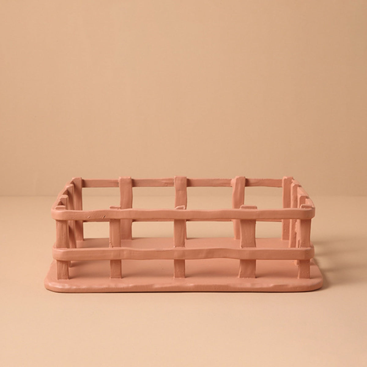Handcrafted Resin Fruit Basket with Natural Woven Design