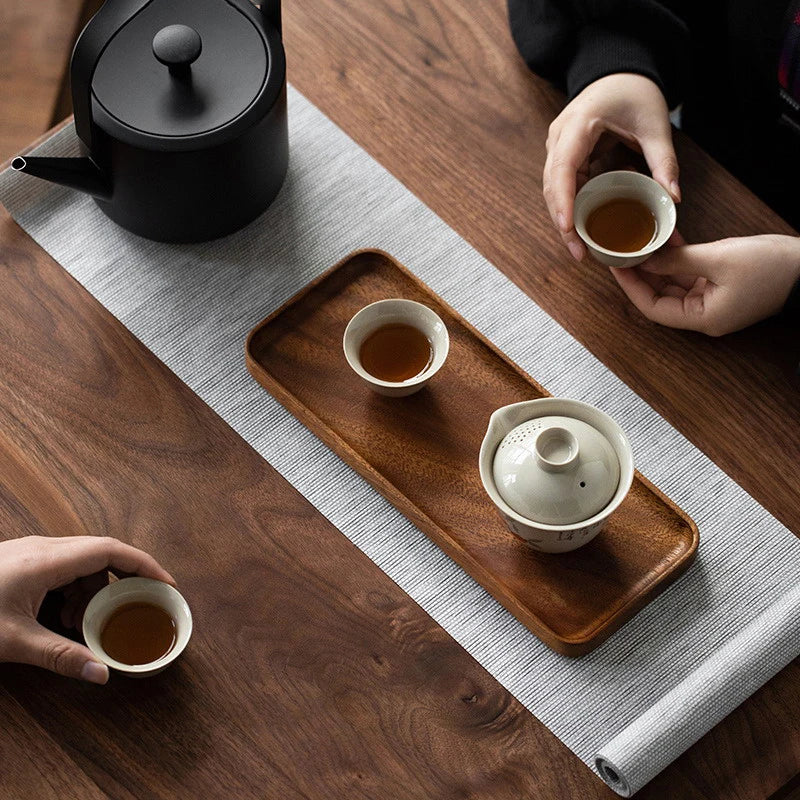 Handcrafted Solid Wood Serving Tray with Smooth Natural Finish