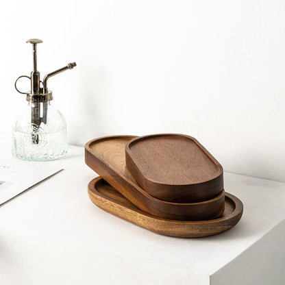 Handcrafted Solid Wood Serving Tray with Smooth Natural Finish