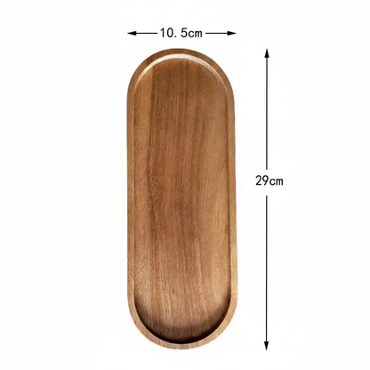 Handcrafted Solid Wood Serving Tray with Smooth Natural Finish