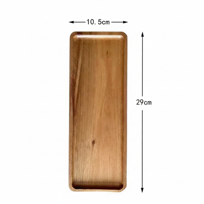 Handcrafted Solid Wood Serving Tray with Smooth Natural Finish
