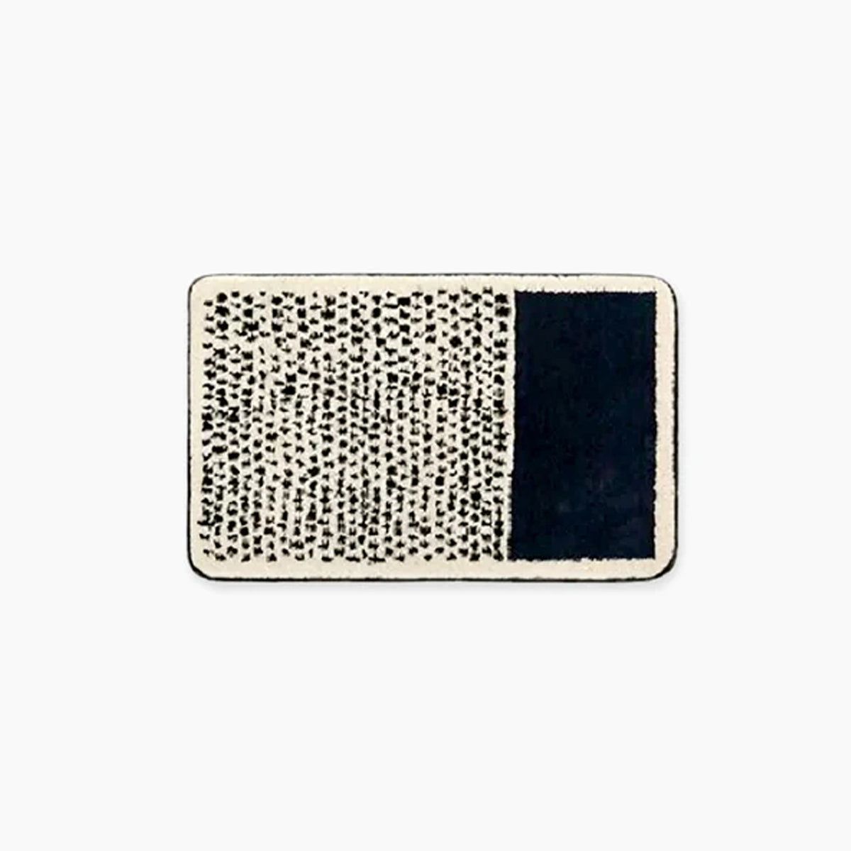 Handmade Abstract Bath Mat with Non-Slip Backing for Modern Bathrooms