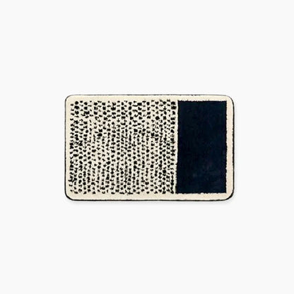 Handmade Abstract Bath Mat with Non-Slip Backing for Modern Bathrooms
