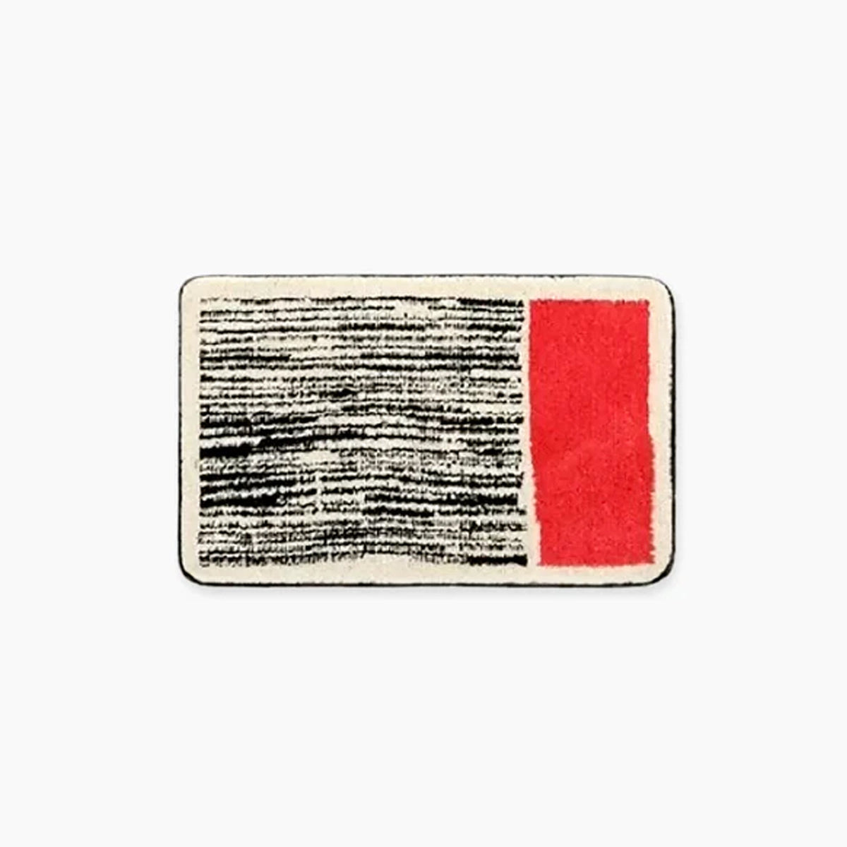 Handmade Abstract Bath Mat with Non-Slip Backing for Modern Bathrooms
