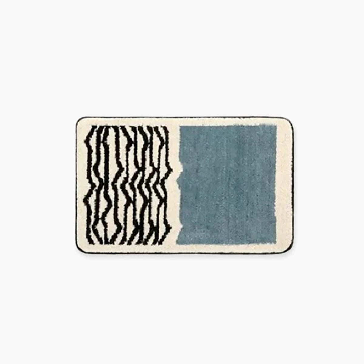 Handmade Abstract Bath Mat with Non-Slip Backing for Modern Bathrooms