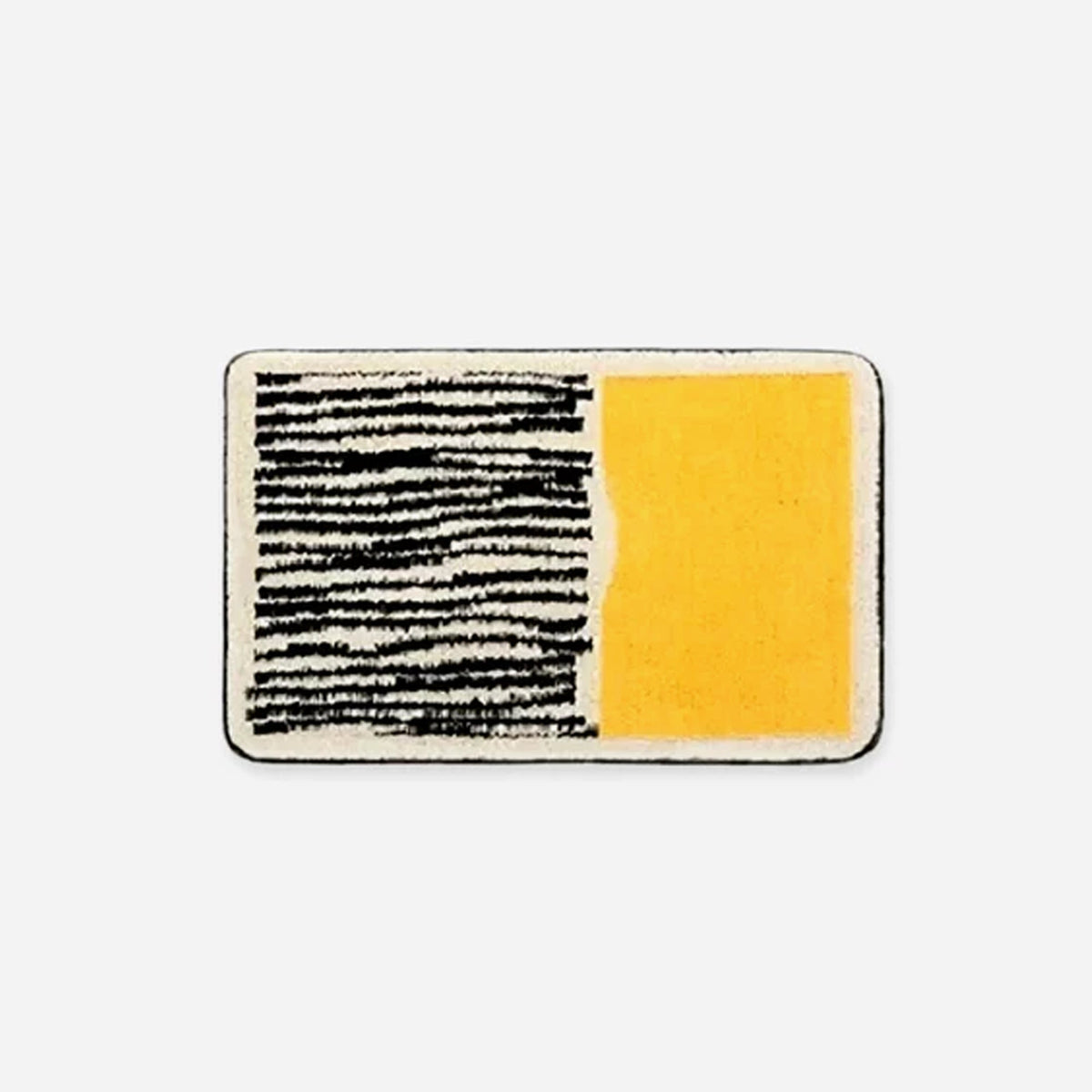 Handmade Abstract Bath Mat with Non-Slip Backing for Modern Bathrooms
