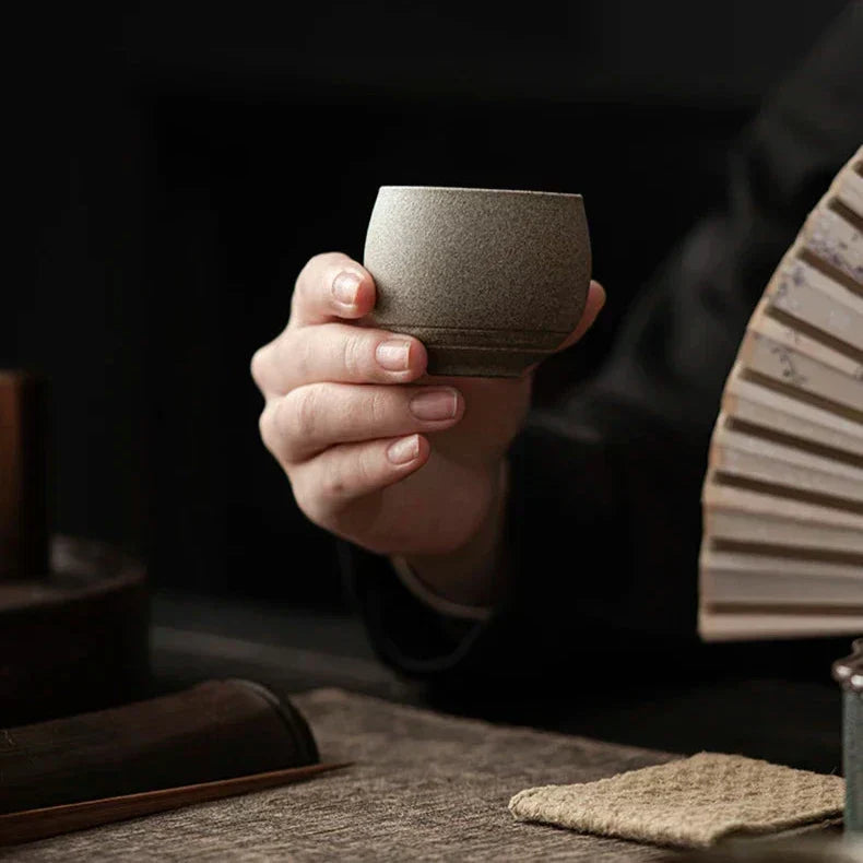Handmade Ceramic Espresso Cups with Rustic Glaze and Artisan Finish