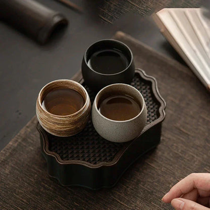 Handmade Ceramic Espresso Cups with Rustic Glaze and Artisan Finish