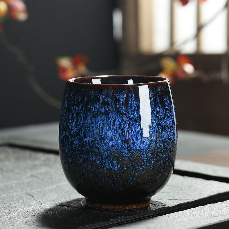 Handmade Ceramic Tea Cup with Hand Glazed Finish and Unique Patterns