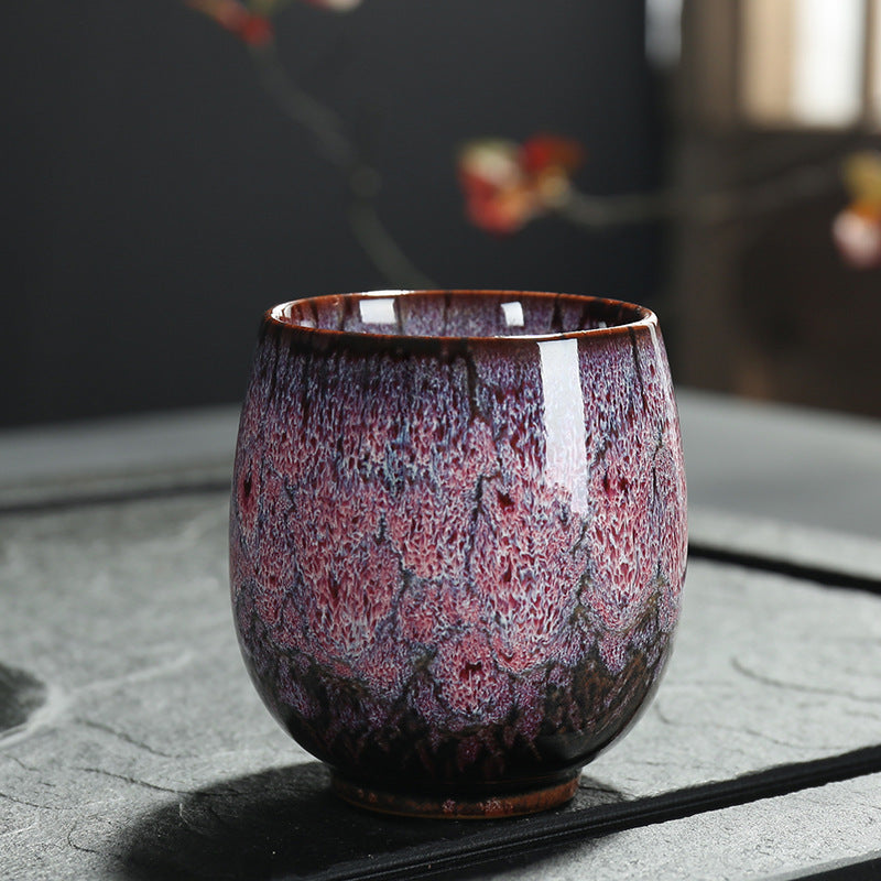 Handmade Ceramic Tea Cup with Hand Glazed Finish and Unique Patterns