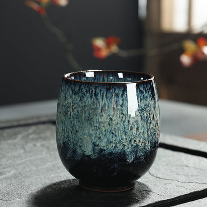 Handmade Ceramic Tea Cup with Hand Glazed Finish and Unique Patterns