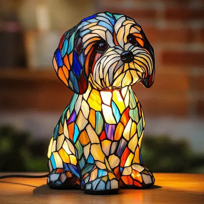 Handmade Dog Table Lamp with Soft Ambient Light