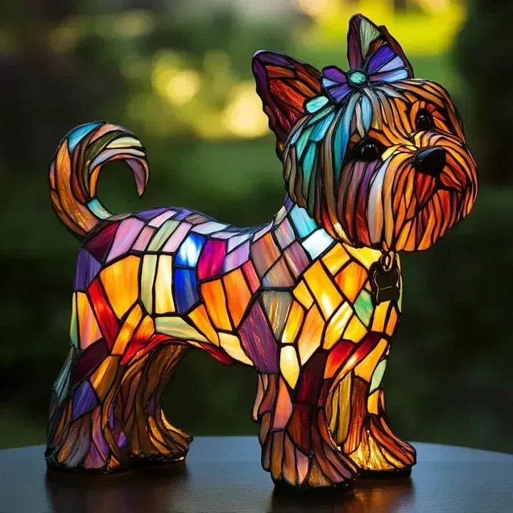 Handmade Dog Table Lamp with Soft Ambient Light
