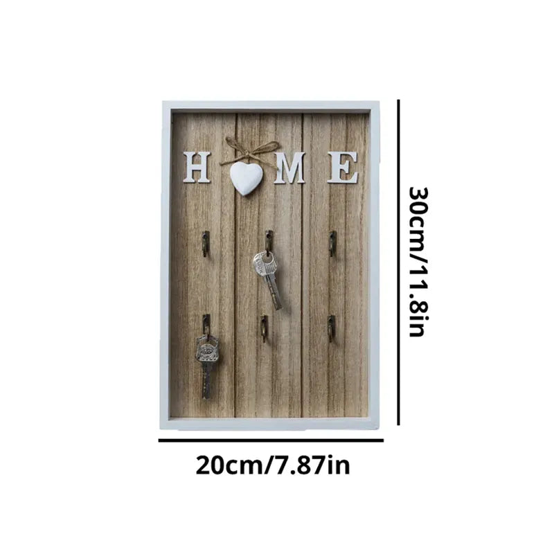Handmade Wooden Key Holder with Natural Finish for Organised Home Entryways