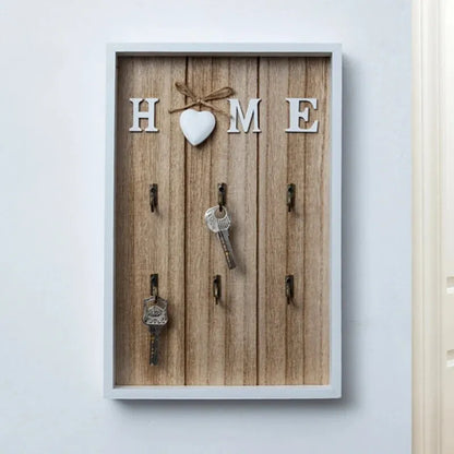 Handmade Wooden Key Holder with Natural Finish for Organised Home Entryways