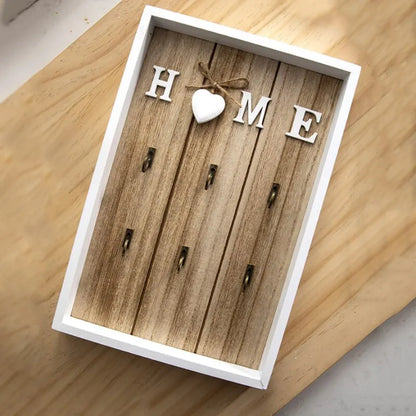 Handmade Wooden Key Holder with Natural Finish for Organised Home Entryways