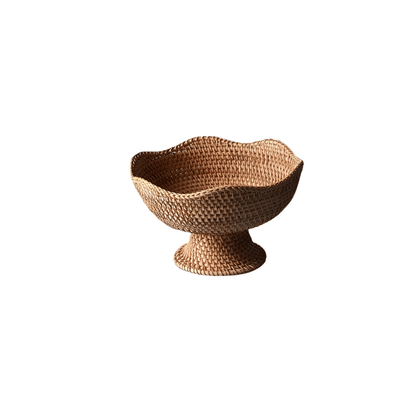 Handwoven Rattan Fruit Basket – Natural Decorative Storage for the Home
