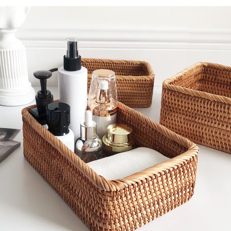 Handwoven Rattan Storage Baskets for Stylish Home Organisation