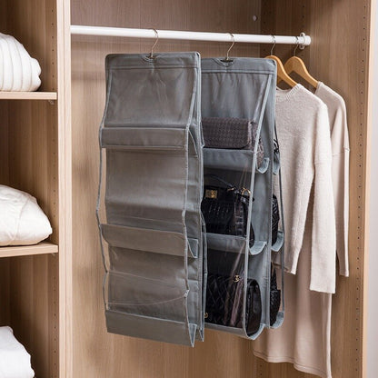 Hanging Handbag Organiser for 6 Bags with Breathable Non-Woven Fabric
