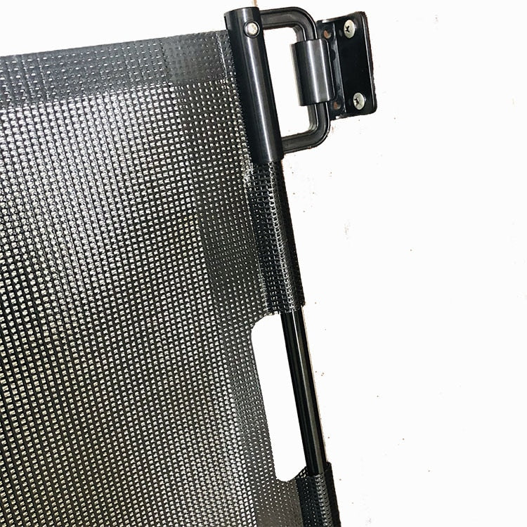 Retractable Baby Pet Safety Gate Adjustable Mesh Barrier One Hand Indoor Outdoor