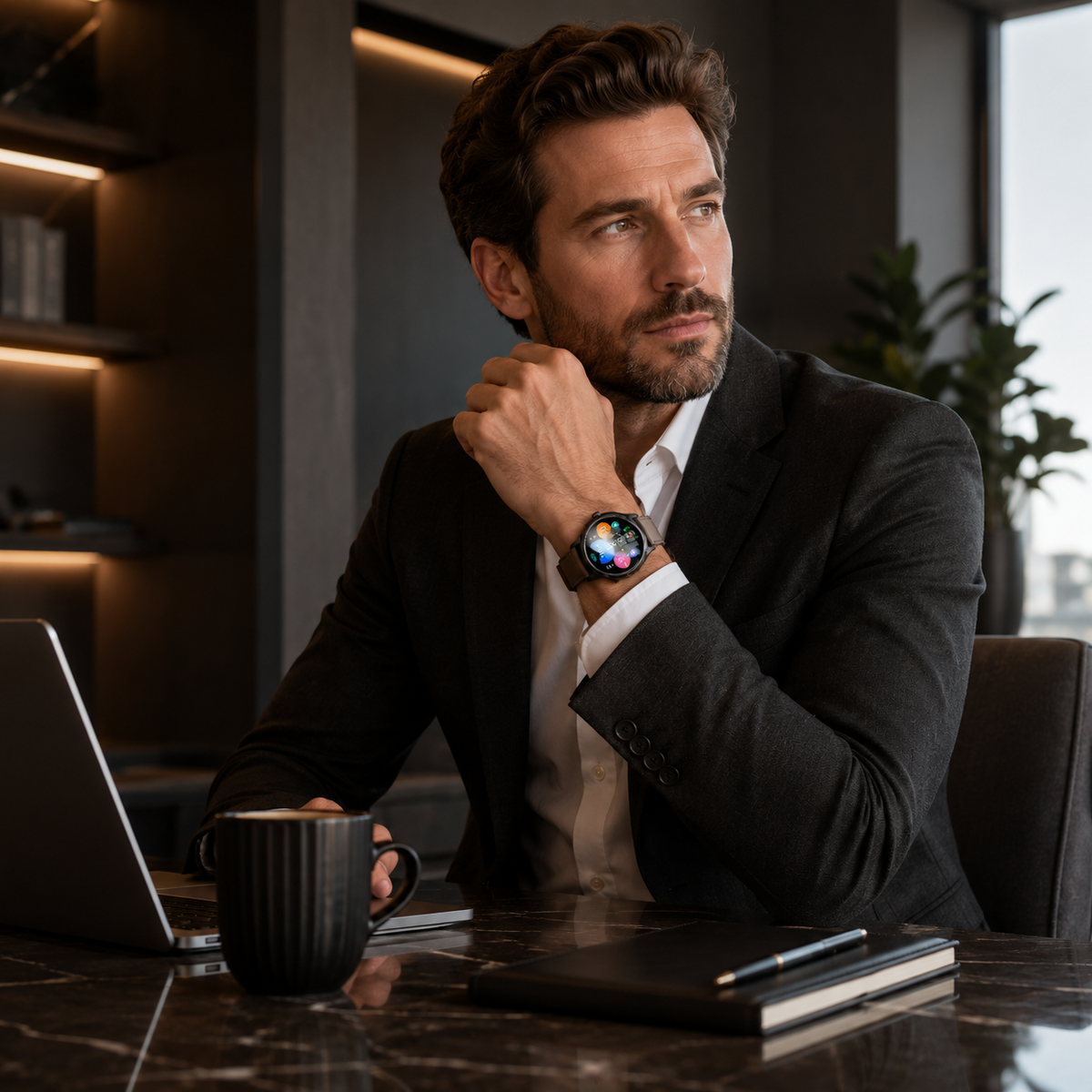 Health Smartwatch with Blood Pressure Heart Rate and Blood Oxygen Tracking