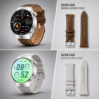 Health Smartwatch with Blood Pressure Heart Rate and Blood Oxygen Tracking