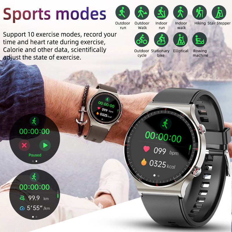Health Smartwatch with EKG SpO2 Heart Rate and Sports Tracking