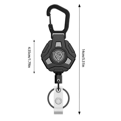 Heavy-Duty Retractable Keychain Badge Reel with Steel Cable