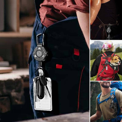Heavy-Duty Retractable Keychain Badge Reel with Steel Cable