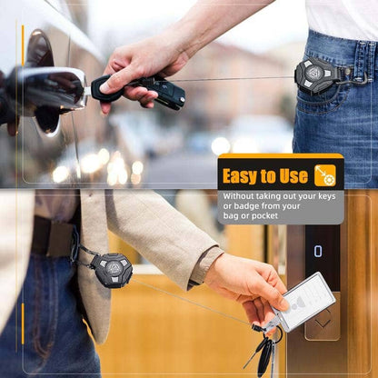 Heavy-Duty Retractable Keychain Badge Reel with Steel Cable