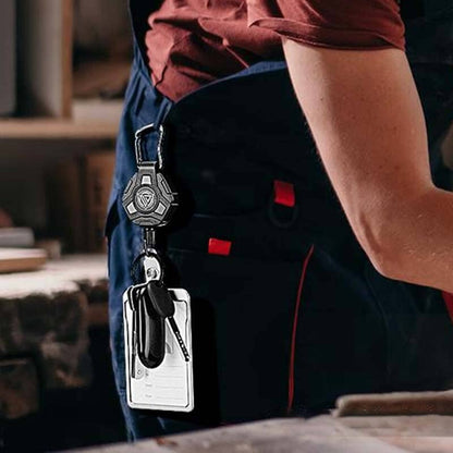 Heavy-Duty Retractable Keychain Badge Reel with Steel Cable