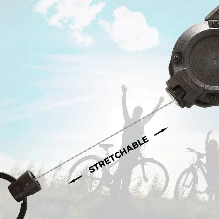Heavy Duty Retractable Keychain with Steel Cable and Carabiner