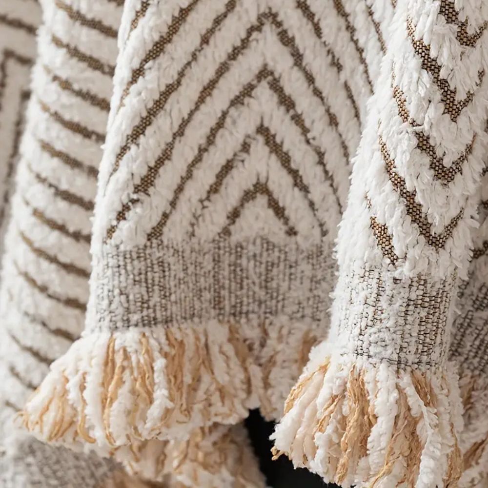 Herringbone Sofa Cover – Breathable Microfibre Blend with Anti-Slip Finish