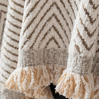 Herringbone Sofa Cover – Breathable Microfibre Blend with Anti-Slip Finish