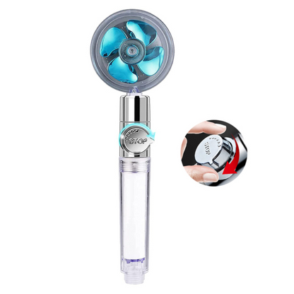 High-Pressure Propeller Shower Head with Adjustable Water Flow