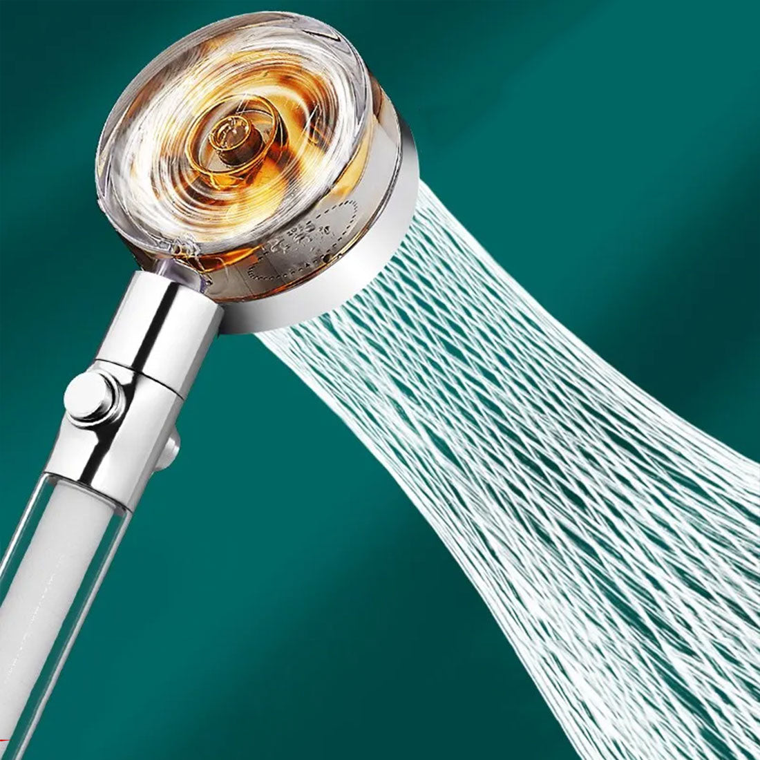 High-Pressure Propeller Shower Head with Adjustable Water Flow