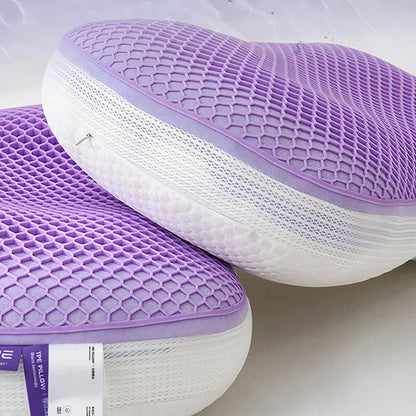 Hybrid Honeycomb Gel Pillow with Ergonomic Neck and Shoulder Support