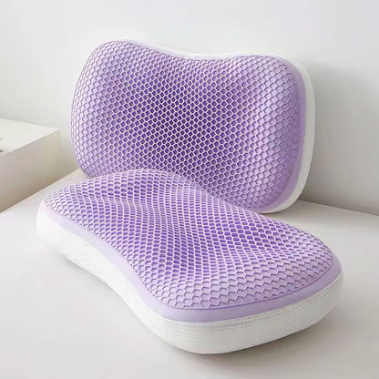 Hybrid Honeycomb Gel Pillow with Ergonomic Neck and Shoulder Support