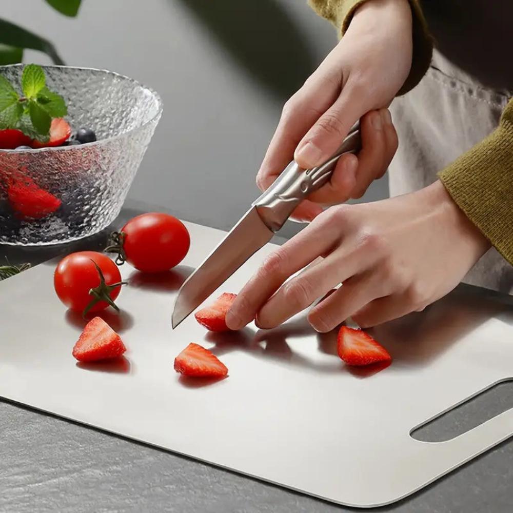 Hygienic SUS304 Stainless Steel Cutting Board for Durable Kitchen Use
