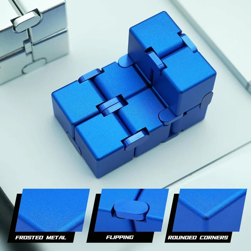 Infinity Fidget Cube Toy with Smooth Moving Alloy Design