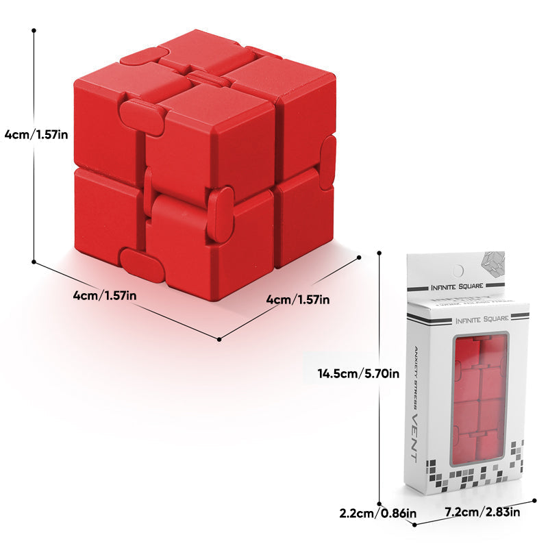 Infinity Fidget Cube Toy with Smooth Moving Alloy Design