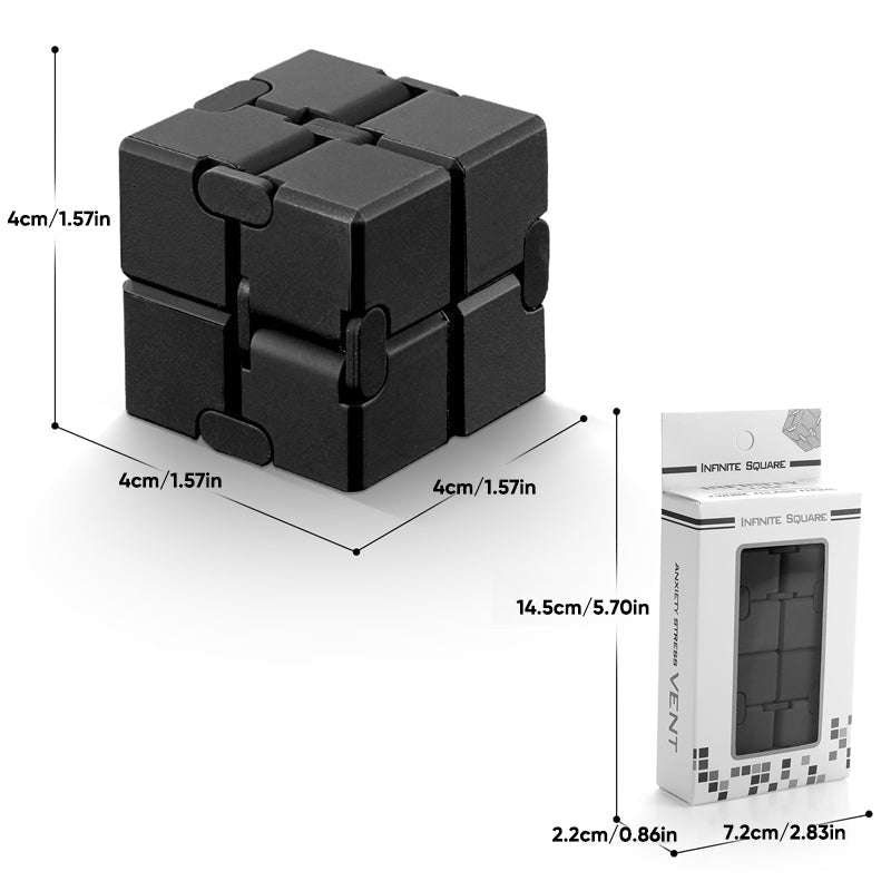 Infinity Fidget Cube Toy with Smooth Moving Alloy Design