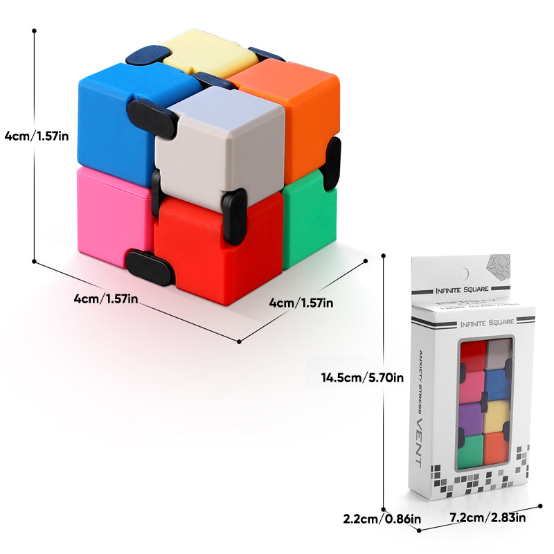 Infinity Fidget Cube Toy with Smooth Moving Alloy Design